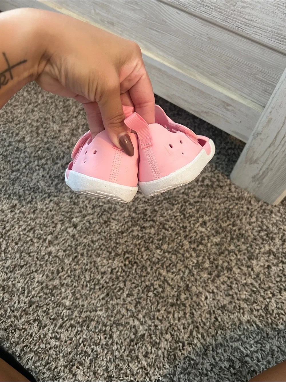 Nike Kids Pink Slip-On Water Shoes with White Sole